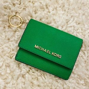 Michael Kors Leather Green Wallet
